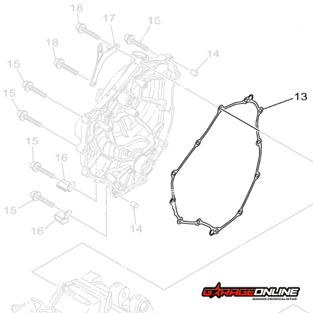EMPAQUETADURA EMBRAGUE YAMAHA MT-07 YZF-R7 GENUINO