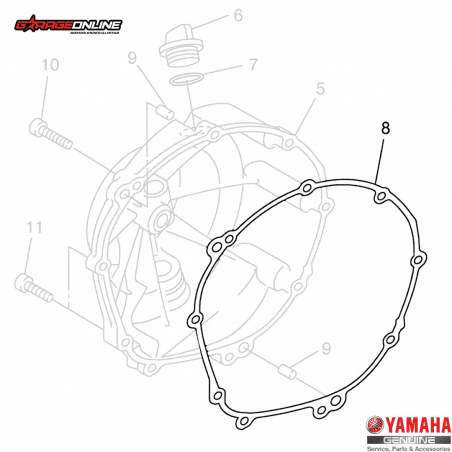 EMPAQUETADURA EMBRAGUE YZF-R6 GENUINO - ENVÍO A TODO EL PAÍS