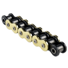 CADENA CZ CHAINS 525-124 DORADA, CON X-RING Y REFORZADA "HIGH PERFORMANCE"