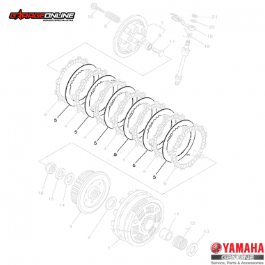 KIT DE EMBRAGUE YAMAHA MT-07 GENUINO - ENVÍO A TODO EL PAÍS