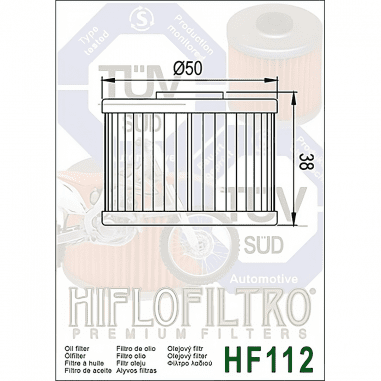 FILTRO ACEITE HONDA CBR 250R - CBR 300R - BENELLI TNT 135 - CF MOTO NK 250