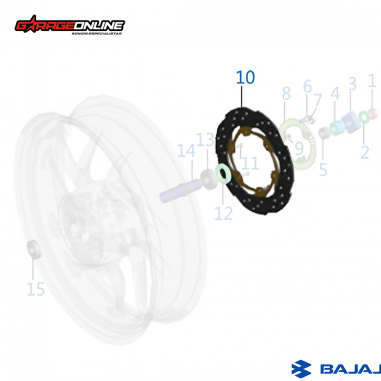 DISCO DE FRENO TRASERO DOMINAR 250 DOMINAR 400 BAJAJ GENUINO