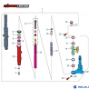 TELESCOPICA COMPLETA PULSAR NS 200 - NS 200 FI  BAJAJ GENUINA