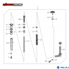 TELESCOPICA COMPLETA PULSAR NS 200 FI ABS - RS 200 BAJAJ GENUINA