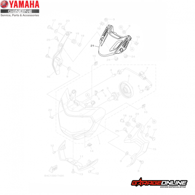 CUBIERTA DE FOCO DELANTERO YAMAHA MT-07 GENUINO