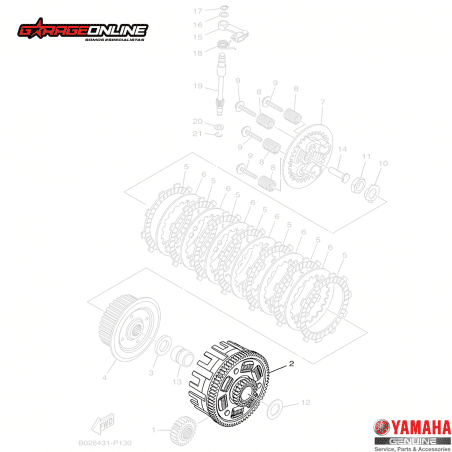 CAMPANA EMBRAGUE YAMAHA YZF-R3 YZF-R3A MT-03 GENUINO - ENVÍO A TODO EL PAÍS