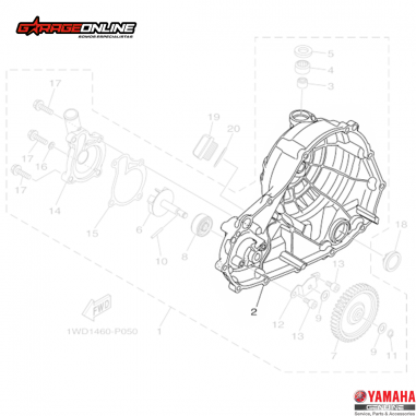 TAPA DE EMBRAGUE YAMAHA YZF R3 - YZF R3A - MT03 GENUINA