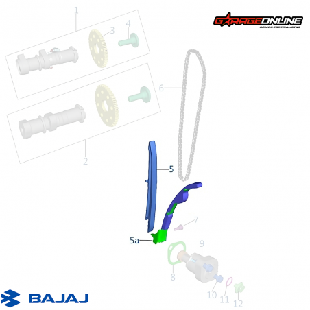 GUIAS CADENA DE DISTRIBUCION BAJAJ DOMINAR 250 - DOMINAR 400 UG GENUINO