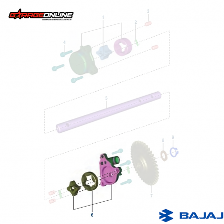 BOMBA DE ACEITE BAJAJ DOMINAR 250 DOMINAR 400 GENUINA