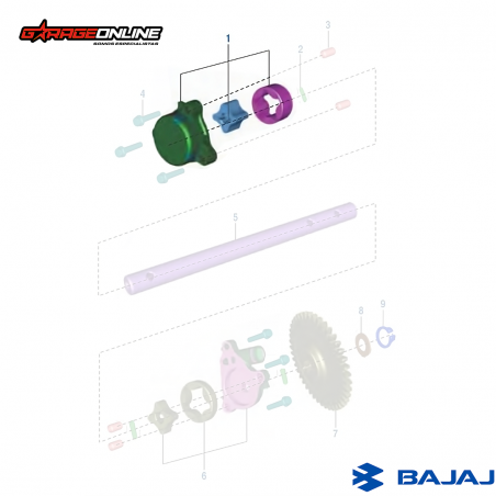 ROTOR BOMBA DE ACEITE BAJAJ DOMINAR 250 DOMINAR 400 GENUINA
