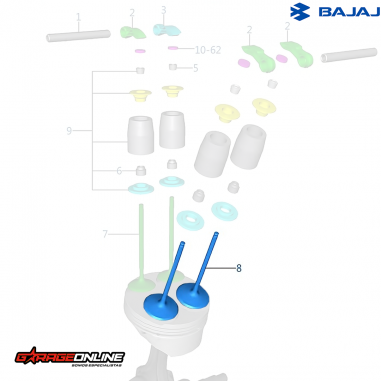 VALVULAS DE ADMISION BAJAJ DOMINAR 400 UG - DOMINAR 400 ADVENTURE GENUINO