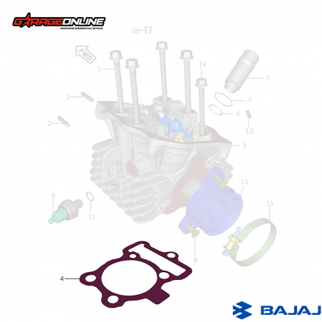 EMPAQUETADURA CULATA BAJAJ NS 160 GENUINO
