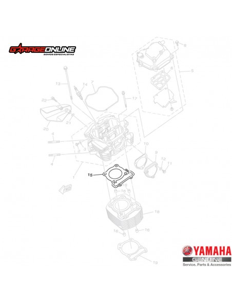 EMPAQUETADURA CULATA YAMAHA FZN150 2.0 GENUINO
