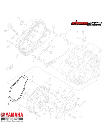 EMPAQUETADURA ESTATOR YAMAHA FZN150 3.0 FZN150 4.0 FZX GENUINO