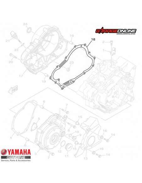 EMPAQUETADURA EMBRAGUE YAMAHA FZ16 FZN150 2.0 GENUINO
