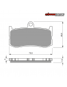 PASTILLA DE FRENO TRIUMPH DAYTONA 675 2009-2018 FA491HH