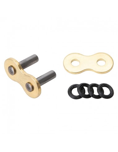 CADENA CZ CHAINS 525-130 DORADA, CON X-RING Y REFORZADA "HIGH PERFORMANCE"