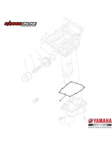 EMPAQUETADURA CARTER YAMAHA MT-07 YZF-R7 TENERE 700 GENUINO