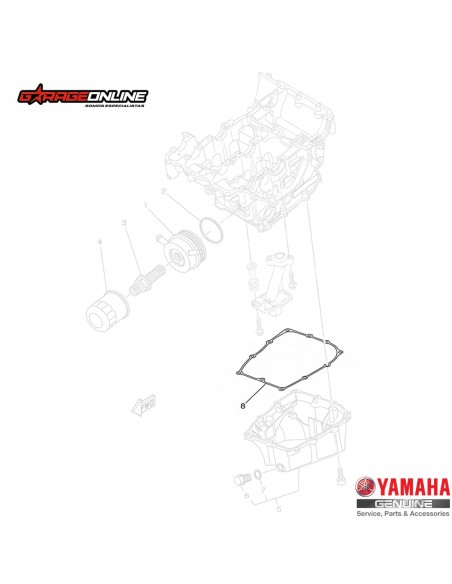 EMPAQUETADURA CARTER YAMAHA MT-07 YZF-R7 TENERE 700 GENUINO