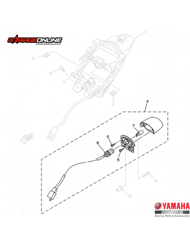 LUZ DE PATENTE YAMAHA YZF-R15 V3 GENUINA