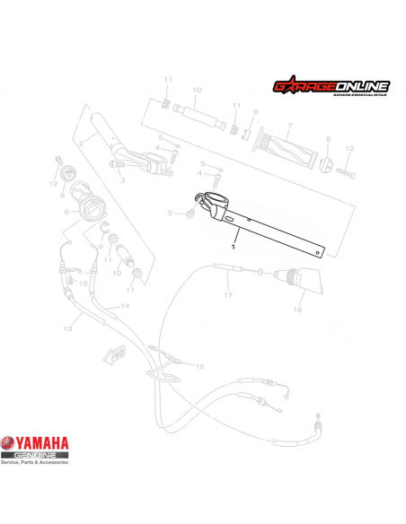 SEMIMANILLAR IZQUIERDO YAMAHA YZF-R15 V3 GENUINO