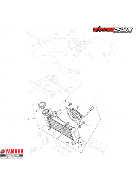 RADIADOR COMPLETO YAMAHA YZF-R15 V3