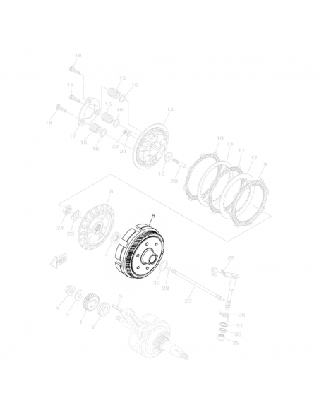CAMPANA EMBRAGUE YAMAHA YZF-R15 V3 GENUINA