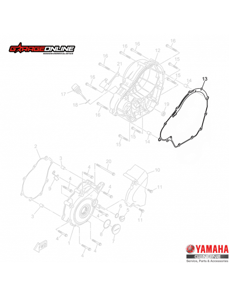 EMPAQUETADURA EMBRAGUE YAMAHA YZF-R15 V3 GENUINA