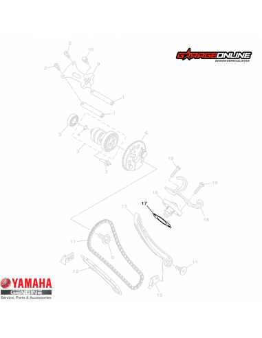 EMPAQUE TENSOR CADENA DISTRIBUCION YAMAHA YZF-R15 V4 GENUINO