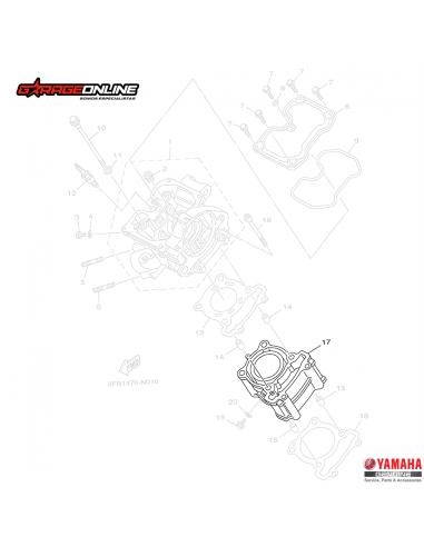 CILINDRO ESTANDAR YAMAHA YZF R15 V1-V2 GENUINO