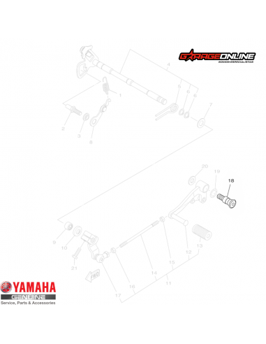 TORNILLO EJE PEDAL DE CAMBIO YAMAHA YZF-R3 MT-03 GENUINO