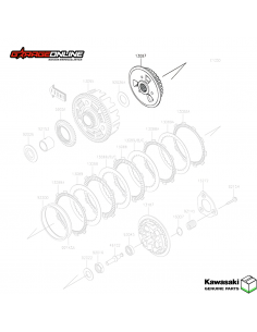 PORTA DISCOS EMBRAGUE PRENSA KAWASAKI NINJA 400 Z 400