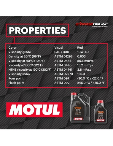 ACEITE MOTUL 7100 10W40 FULL SINTETICO