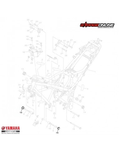 TAPON DE CHASIS YAMAHA GENUINO X1