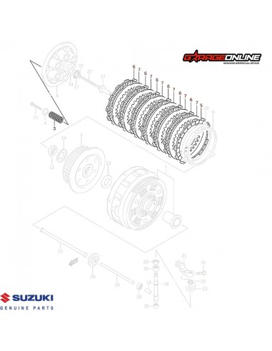 KIT DE EMBRAGUE SUZUKI V STROM 650 2004-2011 GENUINO