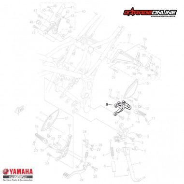 ESTRIBERA IZQUIERDA PILOTO YAMAHA YZF-R3 MT-03 GENUINO