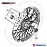 LLANTA TRASERA COMPLETA HAOJUE NK150 (SIN NEUMATICO) - GENUINA