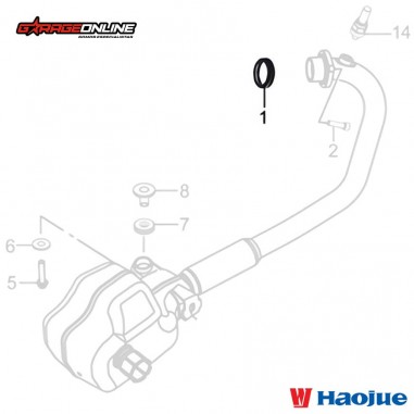 EMPAQUETADURA ESCAPE HAOJUE NK150 KA150 DL160 DR160S - GENUINA