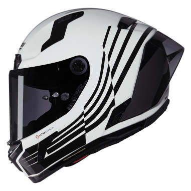 CASCO NOLAN X-804 RS ULTRA CARBON WHITE / BLACK 344