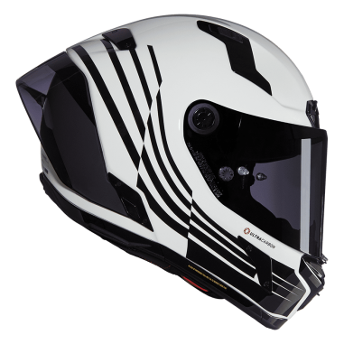 CASCO NOLAN X-804 RS ULTRA CARBON WHITE / BLACK 344