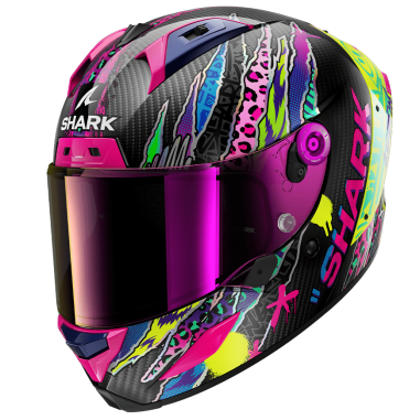 CASCO SHARK AERON FAWN DVY CARBON VIOLET YELLOW