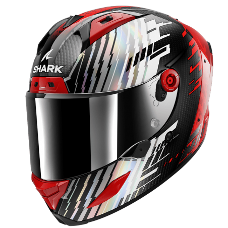 CASCO SHARK AERON EDGY DRU CARBON RED CHROME