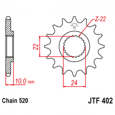 PIÑON BMW F 650 GS - G 650 GS JT CHAIN