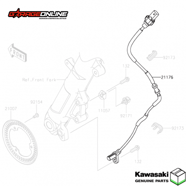 SENSOR VELOCIDAD Y ABS KAWASAKI NINJA 400 2018-2022 GENUINO