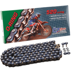 CADENA CZ CHAINS 520-120 CON O-RING Y REFORZADA "BLUE PERFORMANCE"