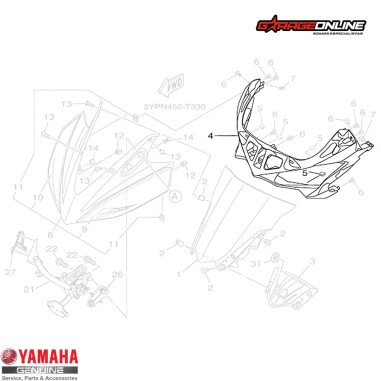 SOPORTE CUBRE FOCO YAMAHA YZF-R3 GENUINA