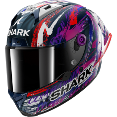 CASCO SHARK AERON GP FIM ZARCO SIGNATURE FULL CARBON / White / Violet