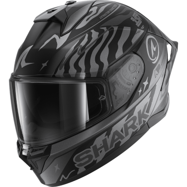 CASCO SHARK SKWAL CUP SPEED-FANCY MAT BLACK ANTHRACITE SILVER (KAS)