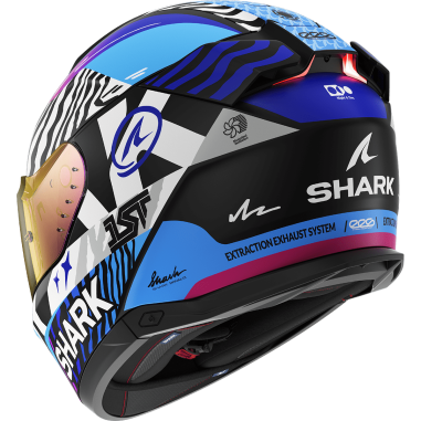 CASCO SHARK SKWAL I3 SPEED-FANCY BLACK WHITE BLUE (KWB)