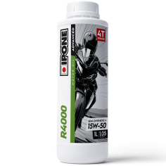 ACEITE DE MOTO 15W50 IPONE R4000 ESTER 75% SINTETICO - 1L